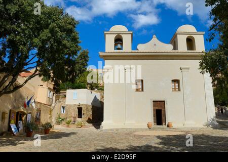 Frankreich, Haute Corse, Balagne, Dorf von Pigna Kirche Stockfoto