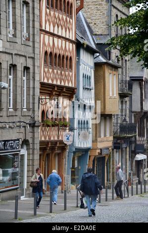 Frankreich Cotes d ' Armor Guingamp Pasquiet Gebäck halbe Fachwerkhaus des Place du Centre Stockfoto