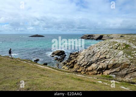 Frankreich, Morbihan, Quiberon Halbinsel, der Côte Sauvage (wilde Küste) Stockfoto