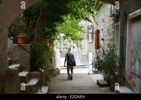 Frankreich, Corse du Sud, Sartene, rue des Voutes, Gassen der Altstadt Stockfoto