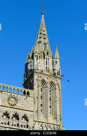 Frankreich, Finistere, Saint Pol de Leon, ehemalige Kathedrale Saint Paul Aurelien Stockfoto