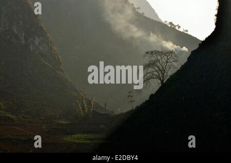 Vietnam Ha Giang Provinz 4C Straße zwischen Dong Van und Meo Vac Landschaften Stockfoto