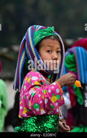 Vietnam Ha Giang Provinz Xa Phin Markt ethnische Minderheit der Black Hmong Stockfoto