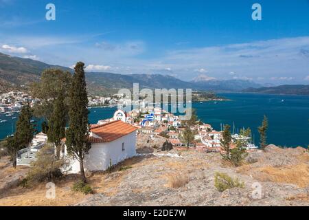 Griechenland Saronischen Inseln Poros Insel Poros Kapelle Stockfoto