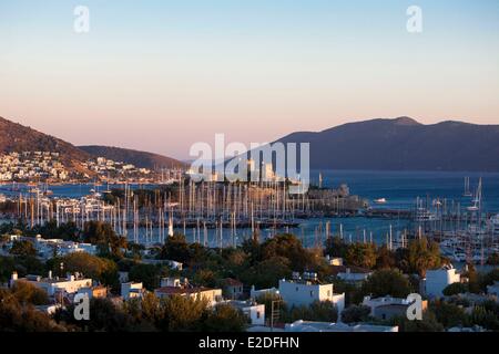 Türkei, Ägäis, Bodrum, Halbinsel, St. Peter Burg Stockfoto