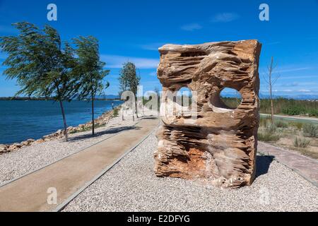 Spanien Katalonien Naturpark Ebro-Delta-Skulptur Stockfoto