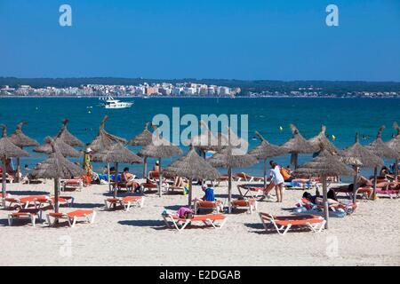 Spanien Balearische Inseln Mallorca können Pastilla Palma Strand Stockfoto