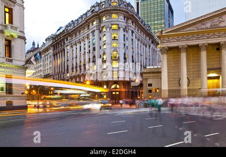 Argentinien Buenos Aires Businesscenter der Stadt Anfang an einer Ecke der Plaza de Mayo Stockfoto