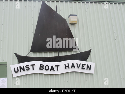 Unst Yacht Haven haroldswick Shetland Schottland juni 2014 Stockfoto