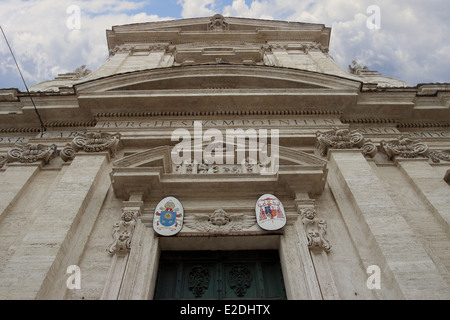 Fassade der Kirche Santa Maria della Vittoria, Rom, Italien Stockfoto