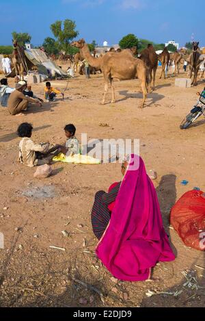 Indien Rajasthan Zustand Nagaur Nagaur Vieh Messe ist die größte Messe ihrer Art im Land Stockfoto