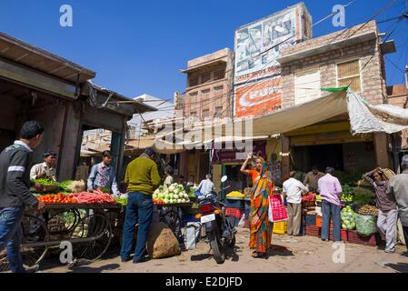 Indien Rajasthan Zustand Nagaur Hauptmarkt Stockfoto