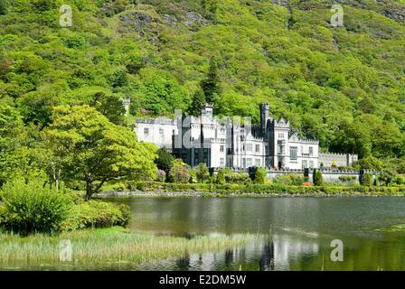 Irland Galway County Kylemore Connemara Kylemore Abbey Stockfoto