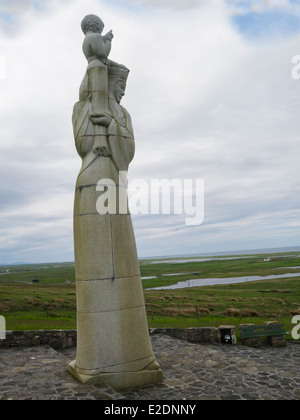 Unsere Liebe Frau der Statue auf der Westflanke des Ruabhal im Norden South Uist äußeren Hebriden Inseln Stockfoto