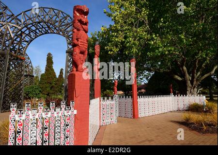 Neuseeland Nord Inselregion Bay of Plenty Rotorua Prinzessin Arch und Tor befindet sich der Eingang zu den Gärten der Regierung Stockfoto