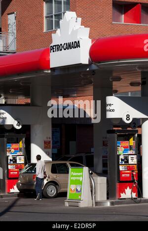 Kanada-Quebec Provinz Montreal Petro Canada Tankstelle Stockfoto