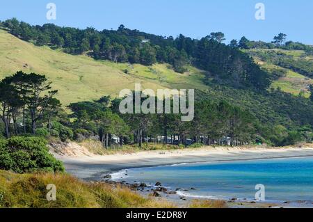 Neuseeland Nord Inselregion Northland baute die kleine Stadt Omapere an der Mündung der Hokianga Stockfoto