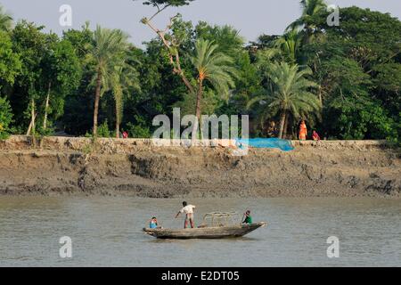 Bangladesch, die als Weltkulturerbe der UNESCO eines der weltweit größten Mangrovenwälder ist der Sundarbans aufgeführt (140 000 ha) Stockfoto