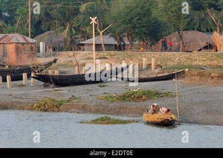 Bangladesch, die als Weltkulturerbe der UNESCO eines der weltweit größten Mangrovenwälder ist der Sundarbans aufgeführt (140 000 ha) Stockfoto