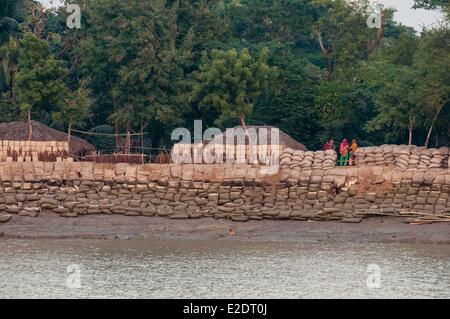 Bangladesch, die als Weltkulturerbe der UNESCO eines der weltweit größten Mangrovenwälder ist der Sundarbans aufgeführt (140 000 ha) Stockfoto