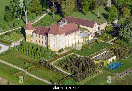 Frankreich Dordogne schwarz Perigord Saint-Leon-Sur-Vézère Schlosses Chaban (Luftbild) Stockfoto