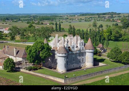 Frankreich Dordogne Perigord lila Schlosses Monbazillac, wo ein berühmter Dessertwein hergestellt wird Stockfoto