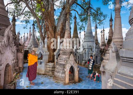 Myanmar (Burma) Shan Staat Pao Stamm archäologische und religiöse Website aus Kakku in der Nähe von Tan-Shi Stockfoto