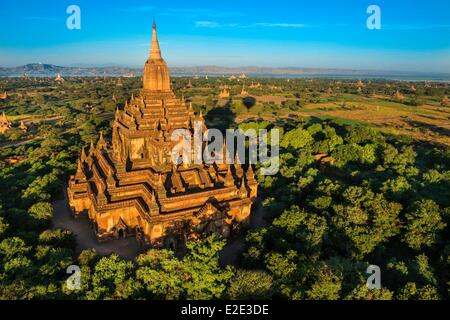 Myanmar (Burma) Mandalay Abteilung Bagan Überblick über die alte historische Hauptstadt im Ballon mit Luftballons über Bagan Blick aus der Stockfoto