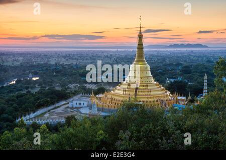 Myanmar (Birma)-Mandalay-Division Monywa View of Monywa Stadt von Buddha-Rama Hügel lag Kyune Sakkyar (Aung Setkya Paya) Stockfoto