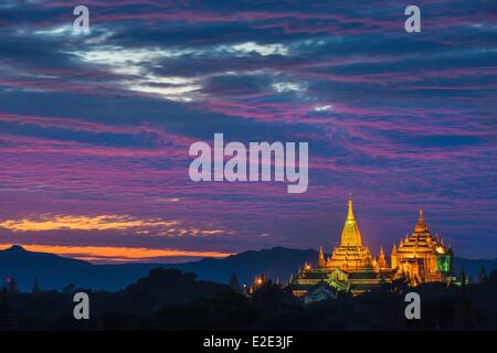 Myanmar (Burma) Mandalay Abteilung Bagan Alt Bagan Ananda und Thatbyinnyu Tempel Stockfoto