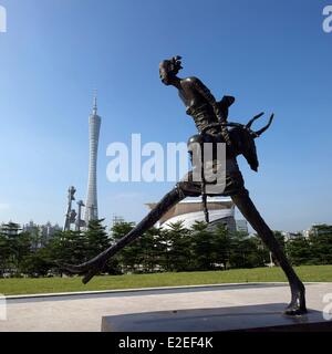 China, Provinz Guangdong, Guangzhou Zhujiang New Stadtgebiet, Canton Tower (Guangzhou TV und Aussichtsturm) Stockfoto