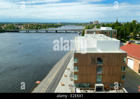 Schweden, Grafschaft Vasterbotten, Umea, Europäische Kulturhauptstadt 2014, Umea Arts Campus entlang des Flusses Ume (UmeΣlven) Stockfoto