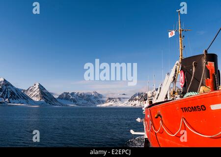 Norwegen, Svalbard-Inseln, Spitzbergen, Magdalena fjord Stockfoto