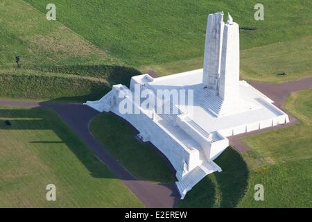 Frankreich-Pas de Calais Givenchy En Gohelle Vimy Memorial Memorial in Hommage an kanadischen 1917 während der gefallenen Soldaten der Stockfoto