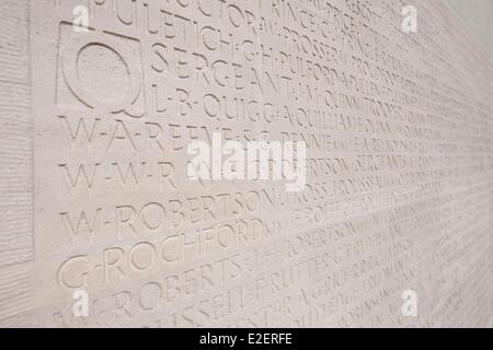 Frankreich-Pas de Calais Givenchy En Gohelle Vimy Memorial in Hommage an kanadischen Soldaten während der Schlacht von Vimy gefallenen Soldaten im Jahre 1917 Stockfoto