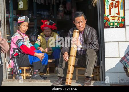 China, Provinz Yunnan, Hani Menschen, Yuanyang, Luomadian, Alltag Stockfoto