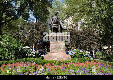 Vereinigte Staaten, New York, Madison Square Park, Statue von William H.Seward Gouverneur und Senator Stockfoto