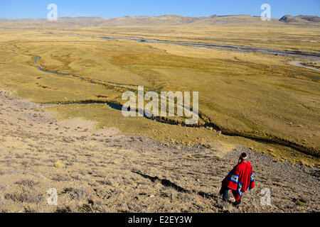 Peru, Arequipa Provinz, Caylloma, Puente Apurimac, Lagunen des Apurimac Flusses Amazonas bilden Stockfoto