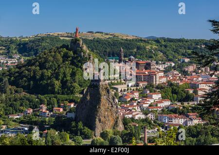 Frankreich-Haute-Loire Le Puy En Velay ein Anschlag auf el Camino de Santiago Ansicht des 10. Jahrhunderts Saint Michel d ' Aiguilhe Kapelle Stockfoto