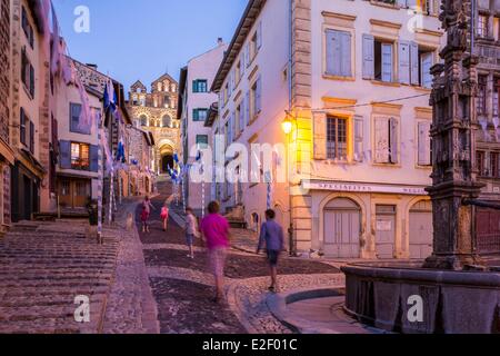 Frankreich, Haute-Loire, Le Puy En Velay, ein Anschlag auf el Camino de Santiago, 12. Jahrhundert Notre-Dame de Annonciation Kathedrale Stockfoto