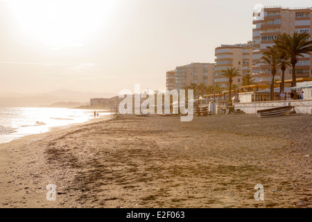 Playa Ferrara, Torrox, Costa del Sol, Provinz Malaga, Andalusien, Spanien, Europa. Stockfoto