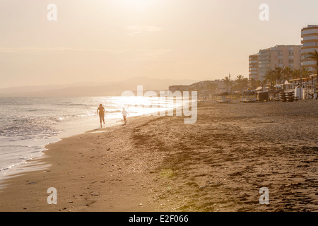 Playa Ferrara, Torrox, Costa del Sol, Provinz Malaga, Andalusien, Spanien, Europa. Stockfoto