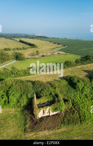 Frankreich-Calvados-Sainte-Honorine-des-Pertes Saint Simeon Kapelle, erbaut im 13. oder 14. Jahrhundert, umgebaut im 19. Jahrhundert und Stockfoto