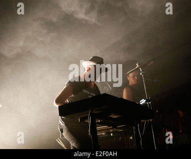 Qualitätsbäumen Trentemoller die live beim Sonar Music Festival in Barcelona, Spanien Stockfoto