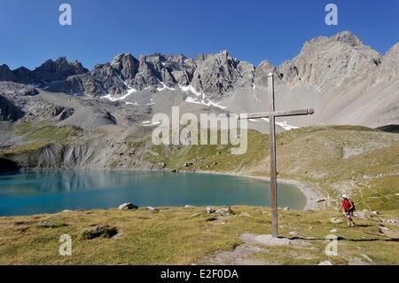 Frankreich, Hautes Alpes, in der Nähe von Ceillac, Sainte Anne See (2415 m), regionalen natürlichen Parks von Queyras Stockfoto