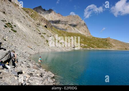 Frankreich, Hautes Alpes, in der Nähe von Ceillac, Sainte Anne See (2415 m), regionalen natürlichen Parks von Queyras Stockfoto