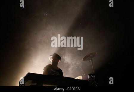 Qualitätsbäumen Trentemoller die live beim Sonar Music Festival in Barcelona, Spanien Stockfoto