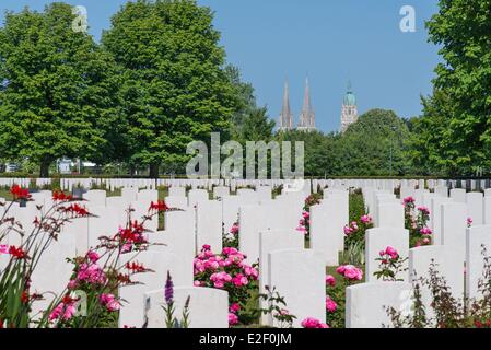 Frankreich, Calvados, Bayeux, britischer Soldatenfriedhof Stockfoto