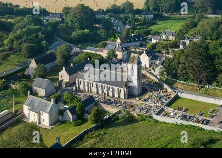 Frankreich, Calvados, Sainte Honorine des Pertes (Luftbild) Stockfoto