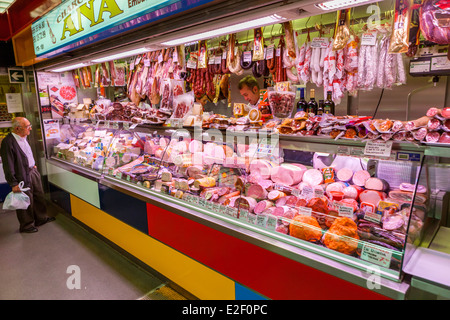 Mercado Central de Atarazanas, Markthalle in Málaga, Costa Del Sol, Andalusien, Spanien, Europa. Stockfoto